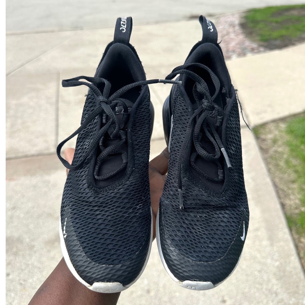 Nike Air Max 270 Little Kids Athletic Shoes Size 2.5Y Black - Picture 4 of 14